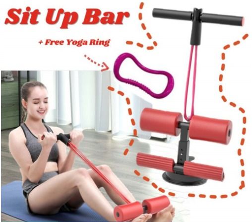 Upgrade Premium Sit Up Bar with foot support Home Exercise