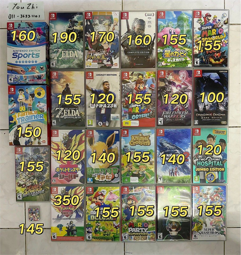 Used nintendo store switch with games