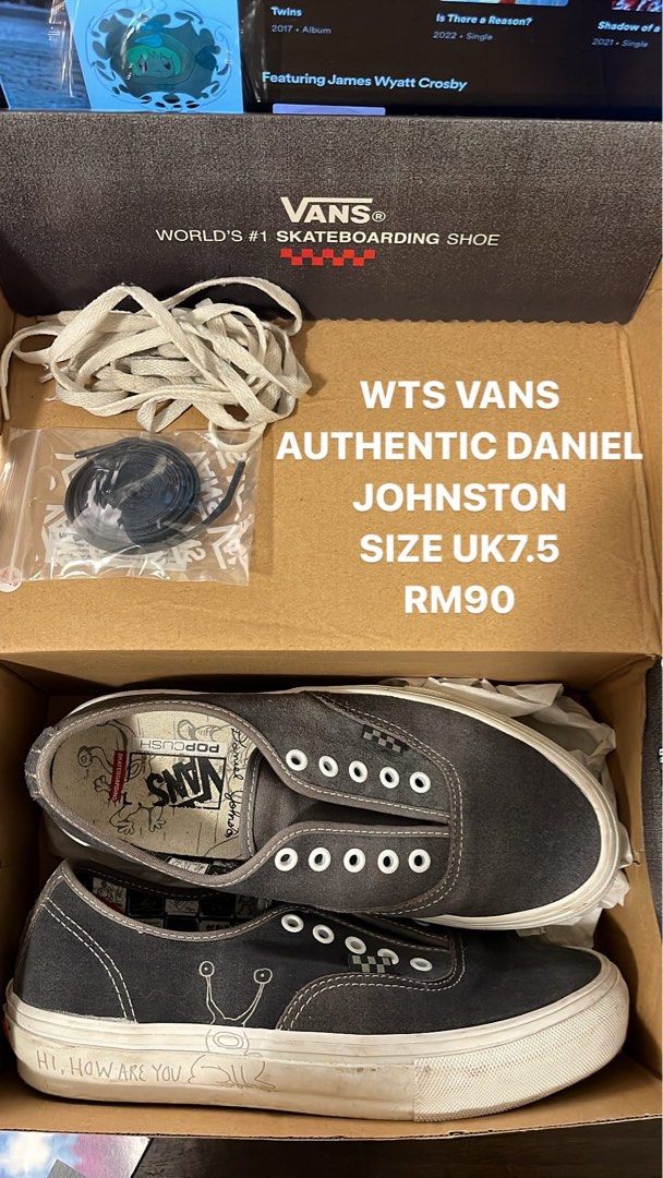 Vans Authentic Daniel Johnston with box Men s Fashion Footwear