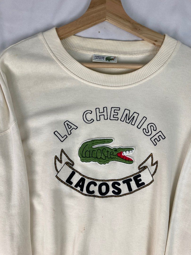 Vintage 90s Chemise Lacoste Sweatshirt, Women's Fashion, Tops, Shirts on  Carousell