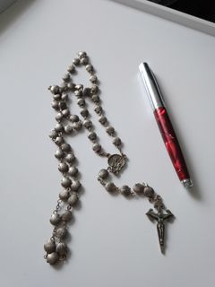 Vintage Camino de Santiago Silver Plated Metal Rosary