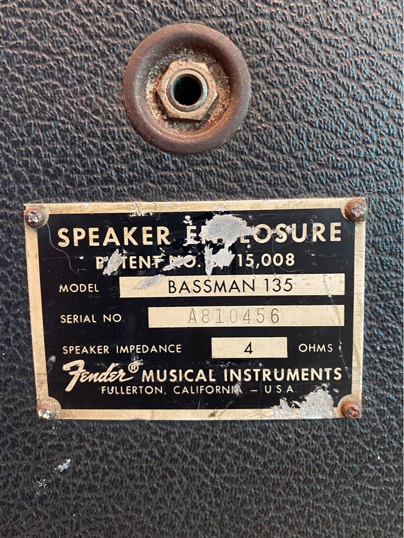 Vintage Fender Bassman 135 Cabinet