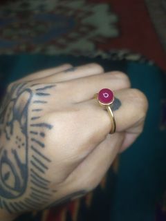 Vintage Handmade Ruby Stone Ring