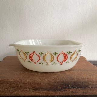 Vintage Jena Glass casserole by German glass manufacturers Schott & Gen Mainz not Pyrex 