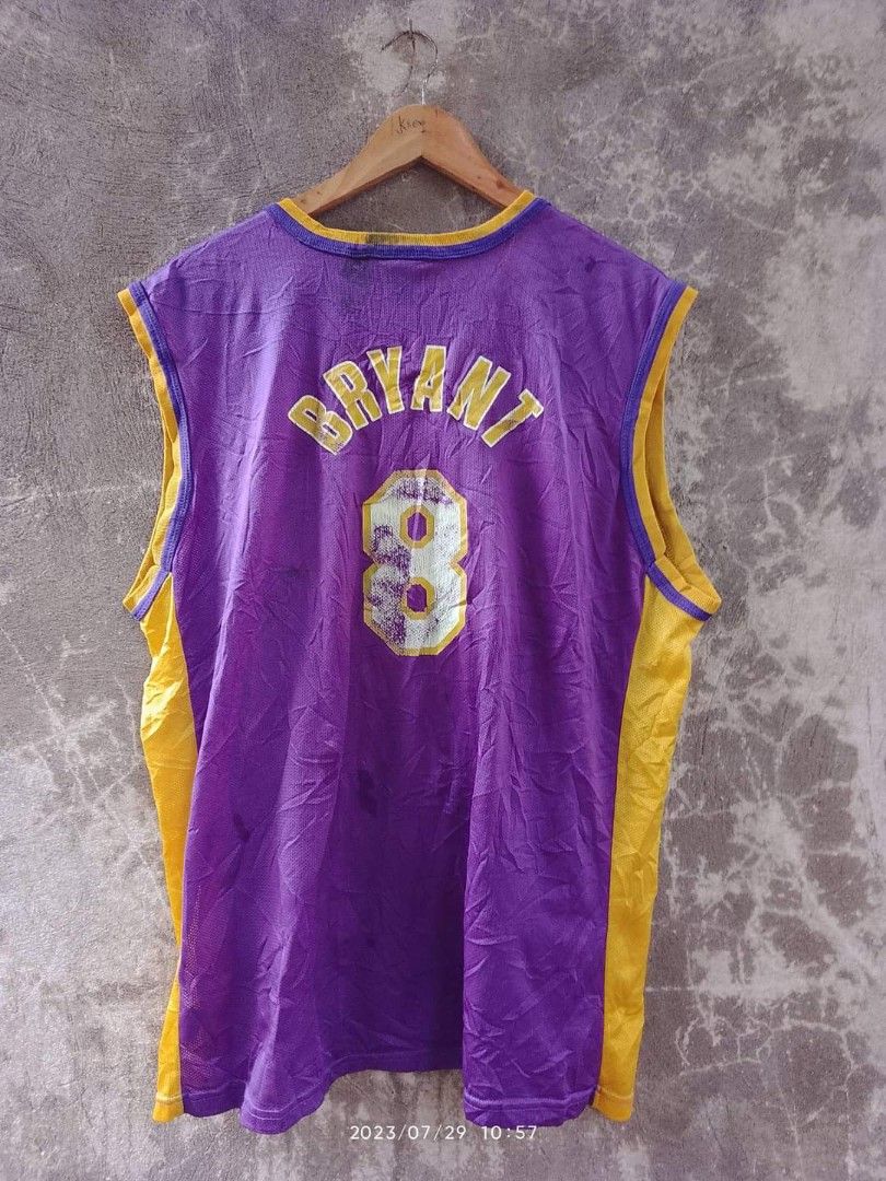 Kobe Bryant Champion Jersey Size 52 #8 Vintage 90s NBA LA Lakers Purple