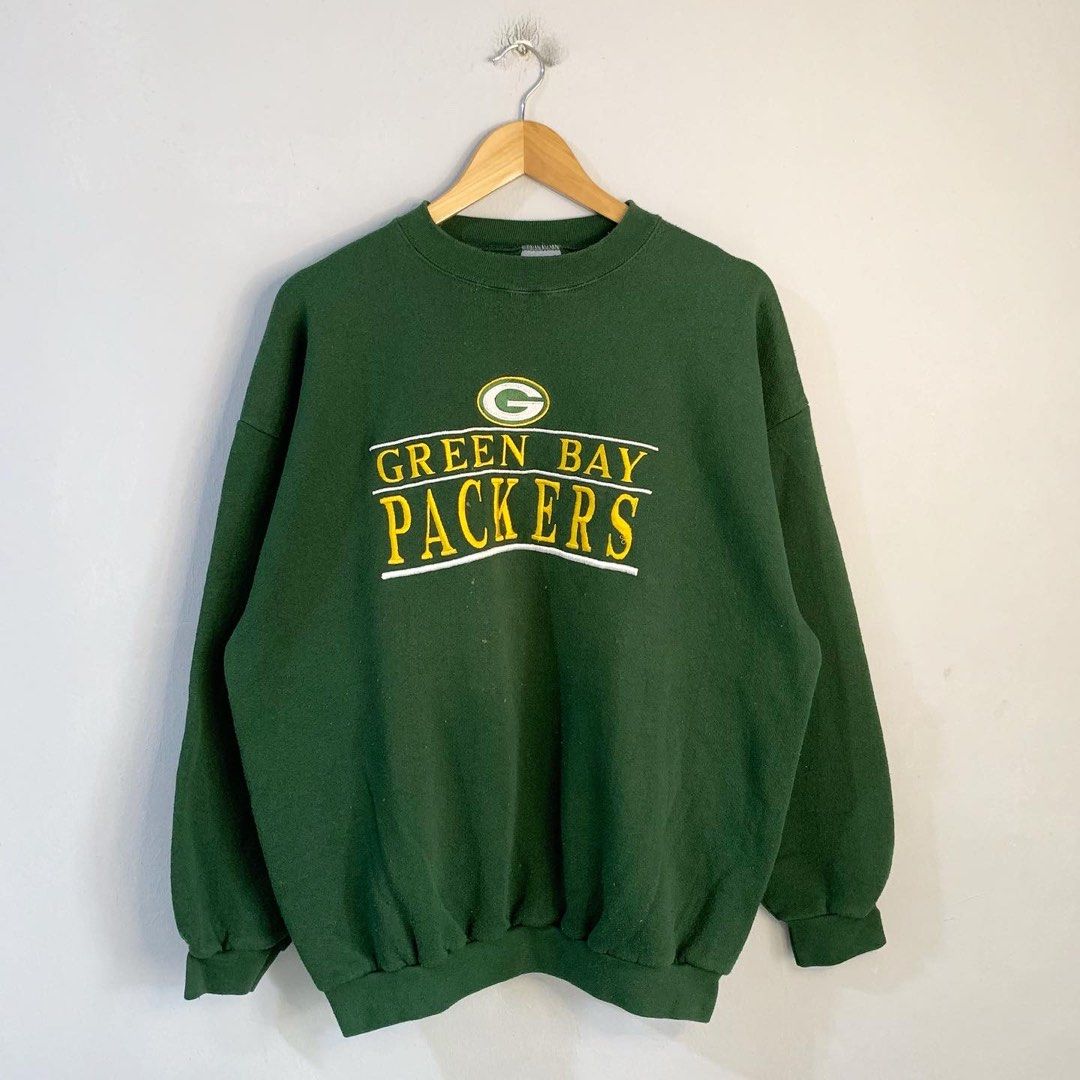 Vintage Logo 7 Green Bay Packers Crewneck Sweatshirt