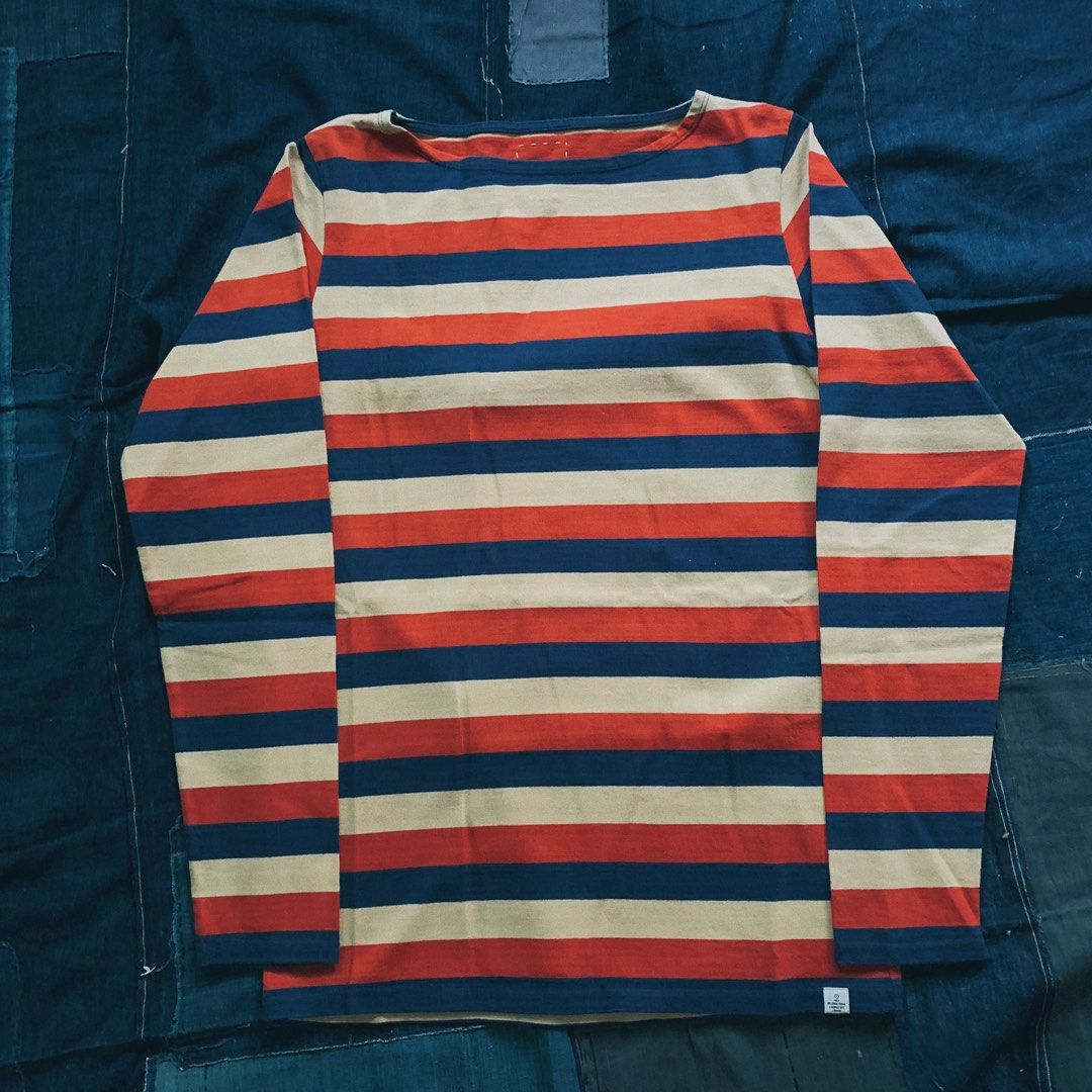 Visvim indigo border long sleeves tee, Men's Fashion, Tops & Sets ...