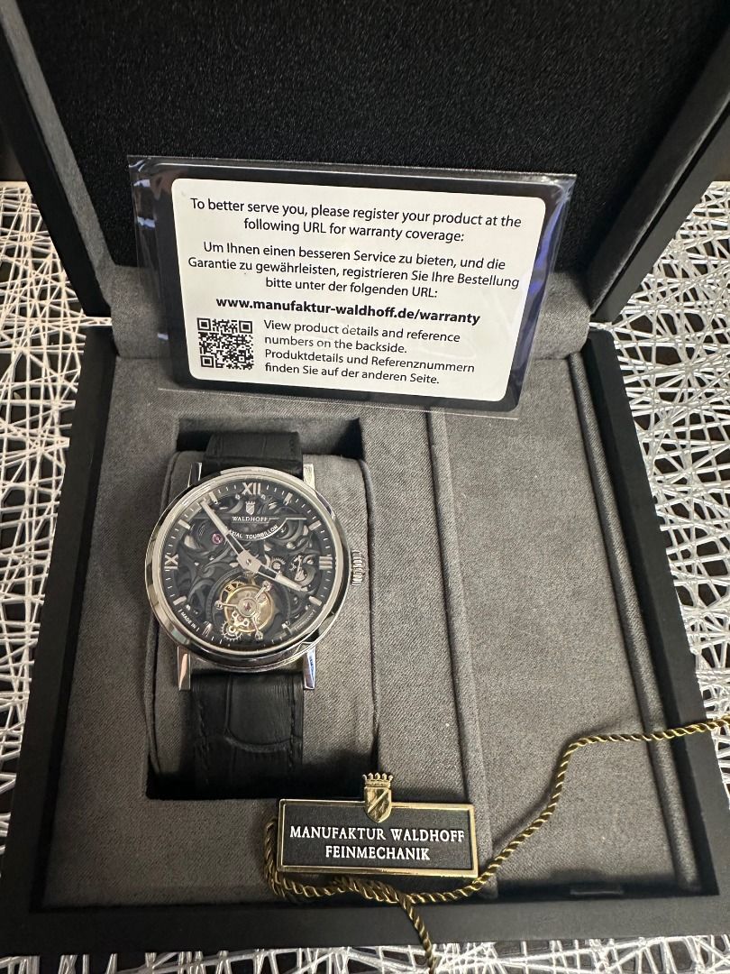 Waldhoff Metropolis Obsidian Black Tourbillon, 名牌, 手錶 Carousell