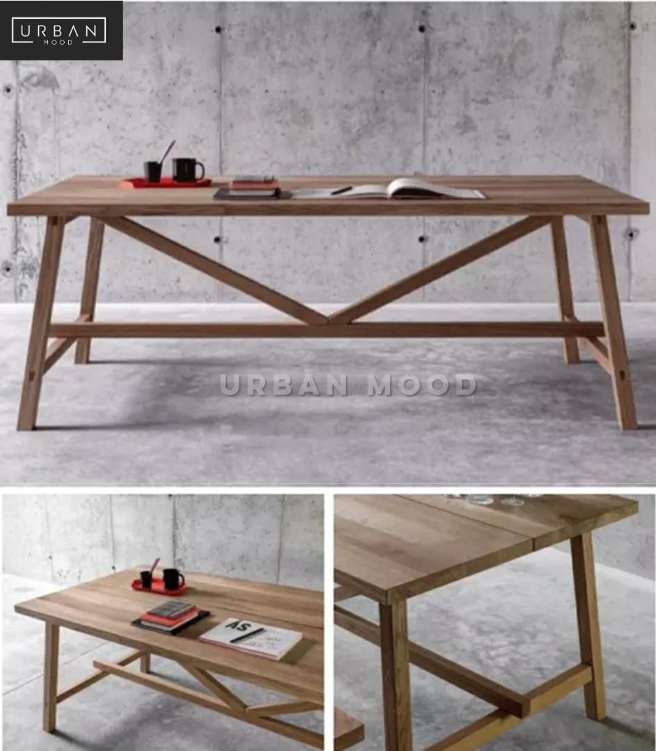 Weston solid shop wood dining table