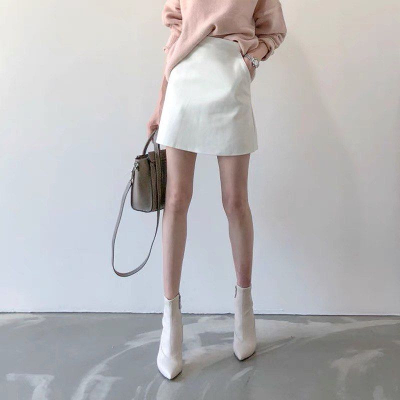 White A line suit office casual skirt Women s Fashion Bottoms