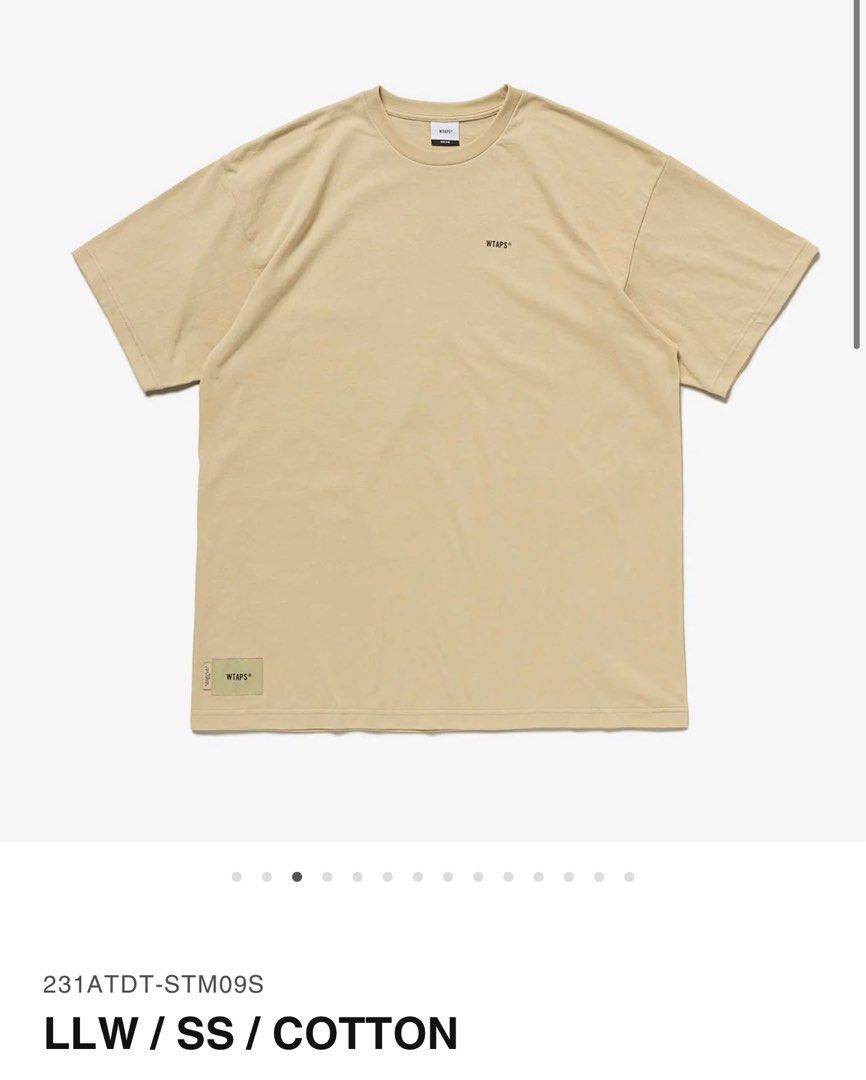 Wtaps 23SS LLW SIGN TEE black navy beige L, 男裝, 上身及套裝, T