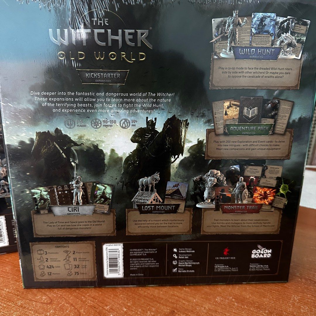 Reserve] Wts The Witcher Old World Tabletop Board Game And Kickstarter Ciri  And Wild Hunt Expansion Dungeons And Dragons Dnd Cd Projekt Red, Hobbies &  Toys, Toys & Games On Carousell