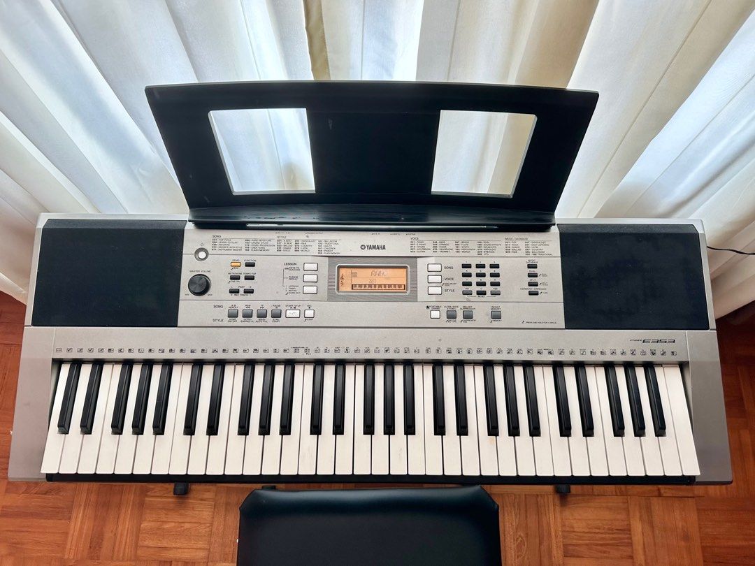 Yamaha Keyboard PSR E353 with adjustable Keyboard Stand and Stool