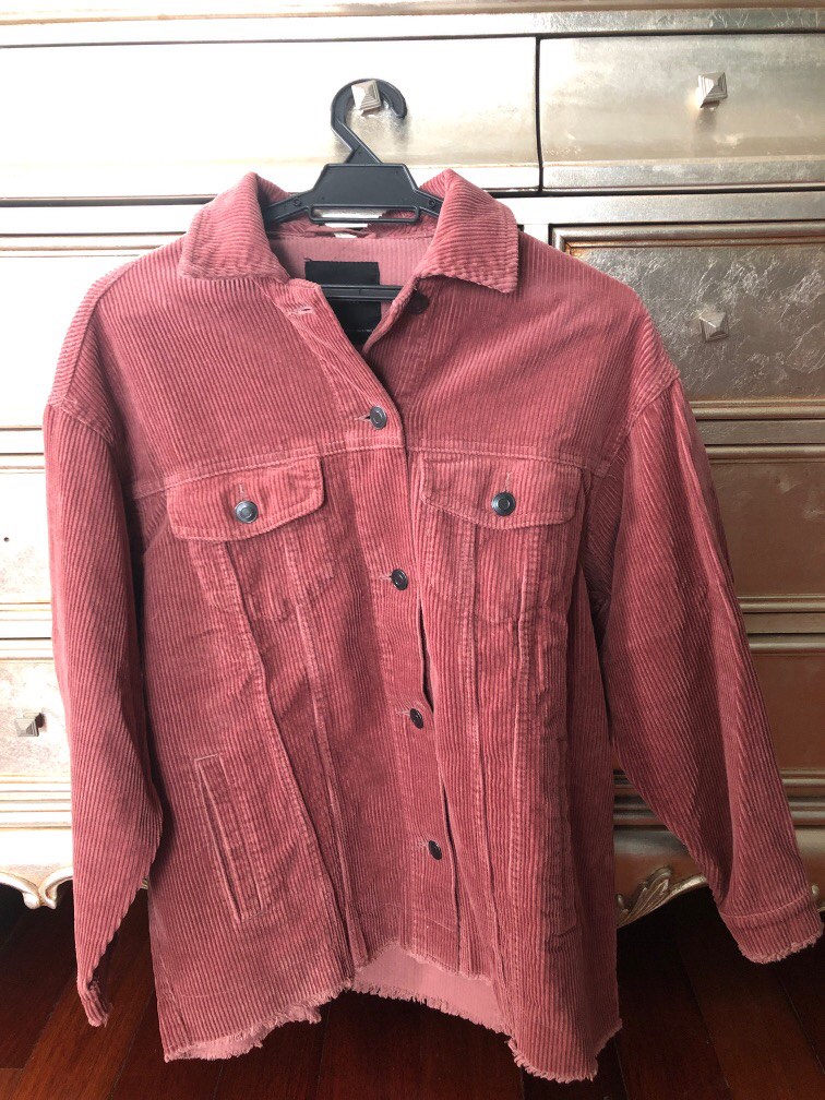 Zara corduroy jacket pink hotsell