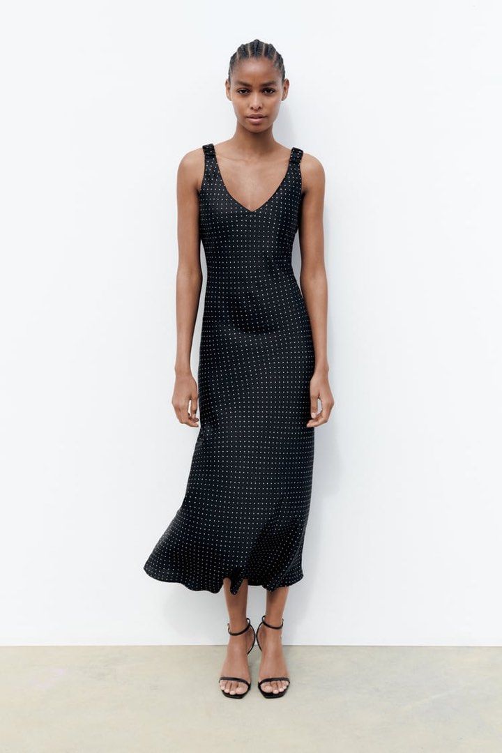 Dot dress zara discount