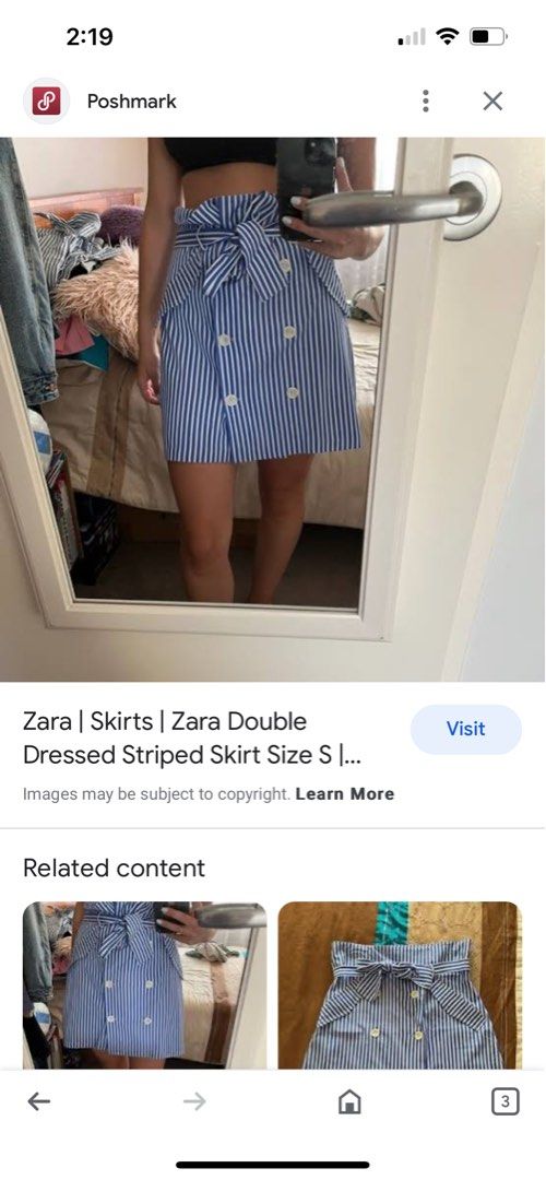 Zara, Skirts, Zara Double Waisted Skirt