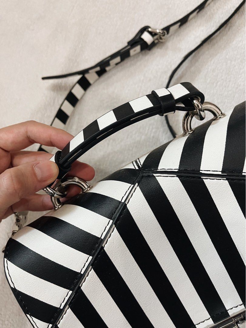 Zara striped crossbody bag 2025