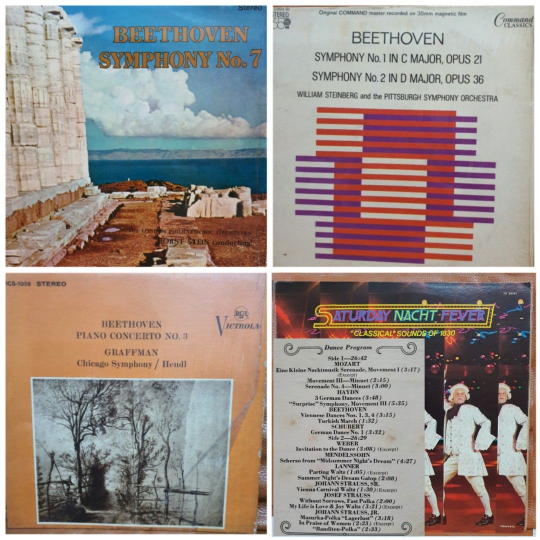 $10 Classical LPs #01 Baroque Romantic Bach Beethoven Mozart Brahms Liszt  Chopin Saint-Saens Rachmaninoff Symphony Concerto Piano Dvorak Tauber Verdi 