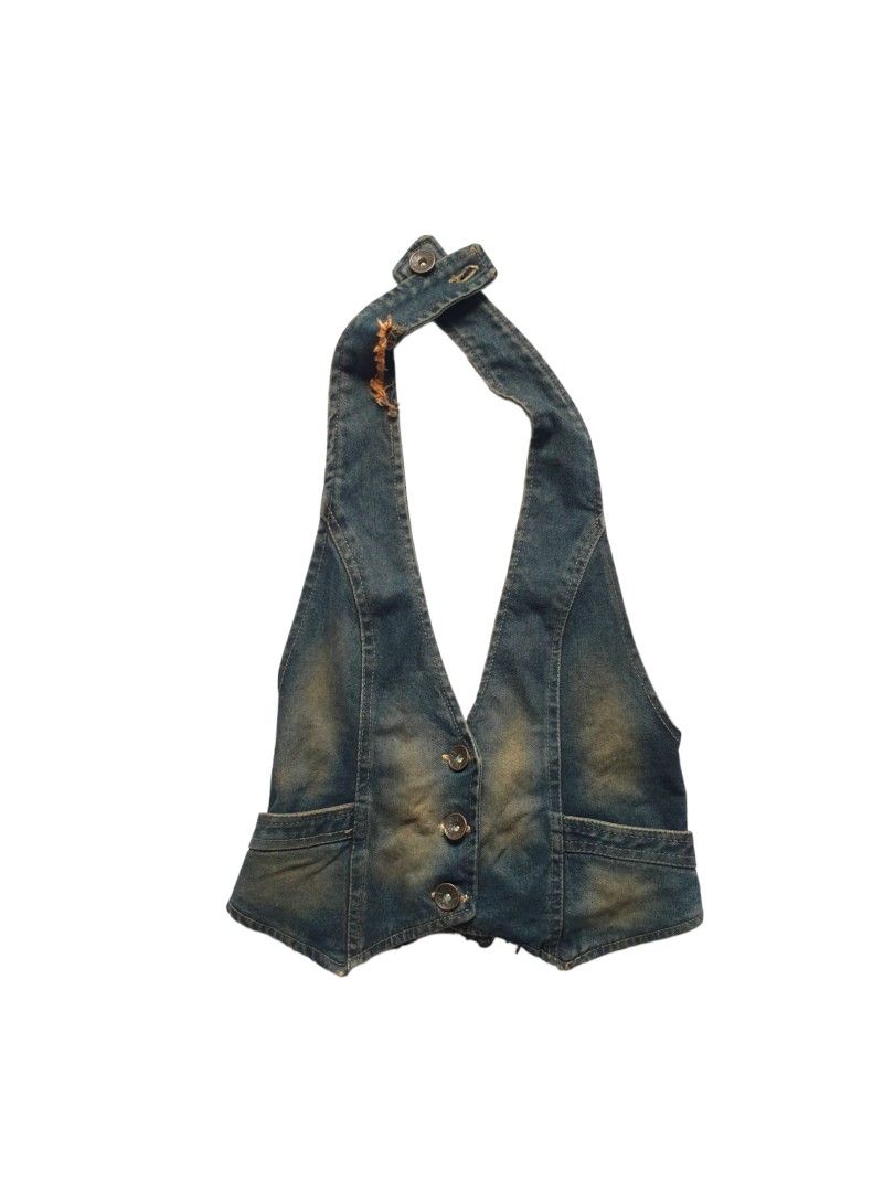 Halter Denim Vest