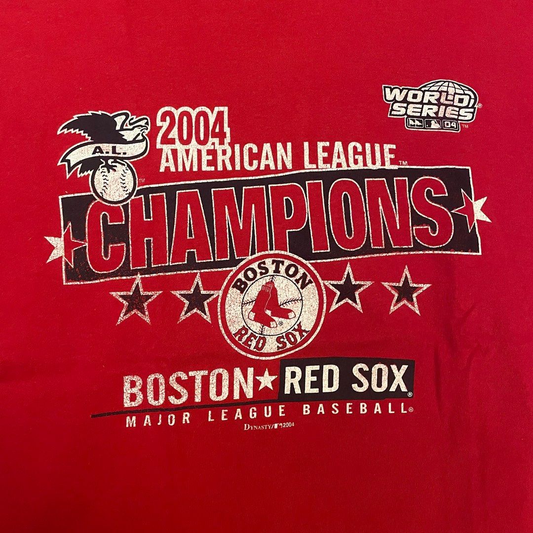 Boston Red Sox 2004 American League Champions T Shirt Vtg MLB