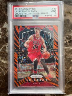 2019 Panini Basketball Prizm PSA 9 Lauri Markkanen Tiger Stirpe
