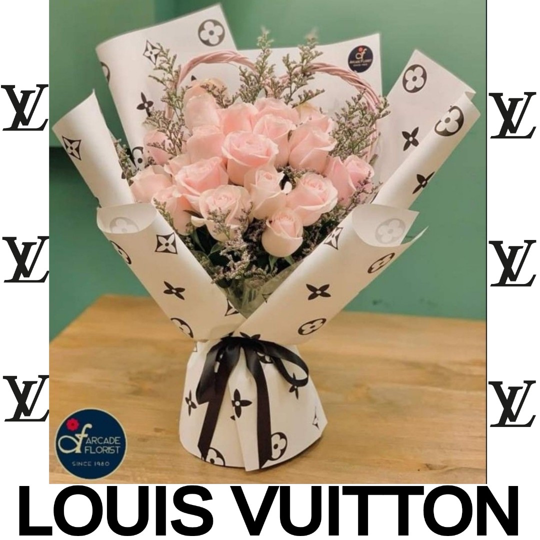 24 Stalks Fresh-Cut Roses🌹Heart-Shaped❤️ Flower Bouquet with a LV  design paper wrapper | Rose Flower | Flower Bouquet | Flower | Flowers |  Rose 