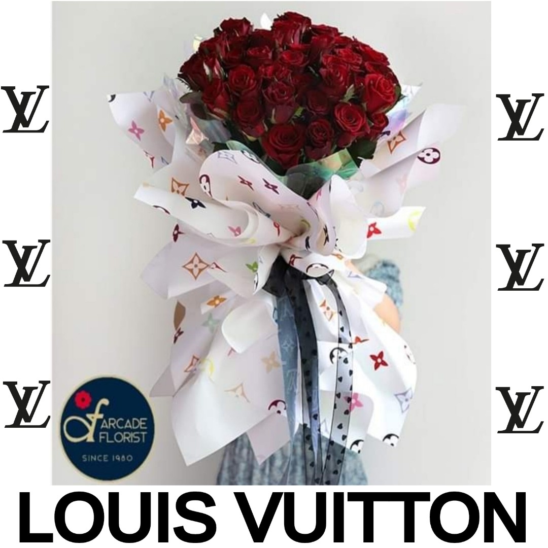 💖33 Stalks Fresh-Cut Roses🌹with a LV design paper wrapper (Fresh  Flower Bouquet) | Rose Flower | Flower Bouquet | Flower | Flowers | Rose |  Roses