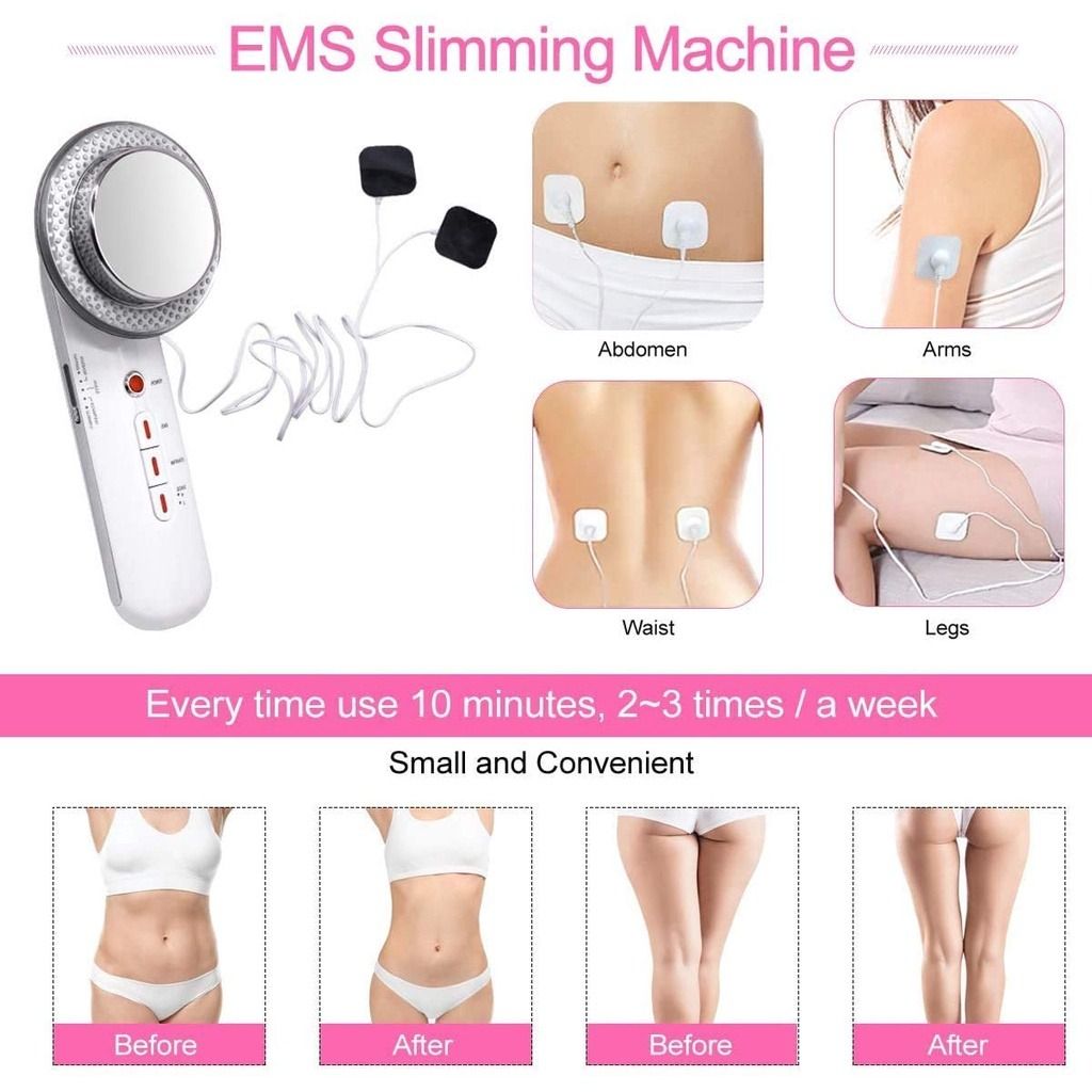 3 in1 EMS Ultrasonic Body Massager Anti Cellulite Fat Burner Weight Loss Skin Care