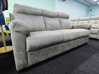 Limited Time OFFER!!!Original price $999!!!3 Seater Sofa Fabric/PU Highback Design Lumbar Support Coil Spring Superior Quality - Free Delivery