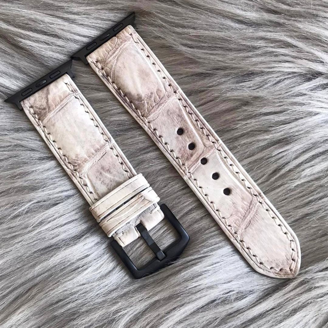 Alligator skin store apple watch band
