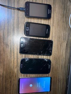 5 Phones for Parts-$20 for all (LG V30, Samsung, LG) Check Desc.