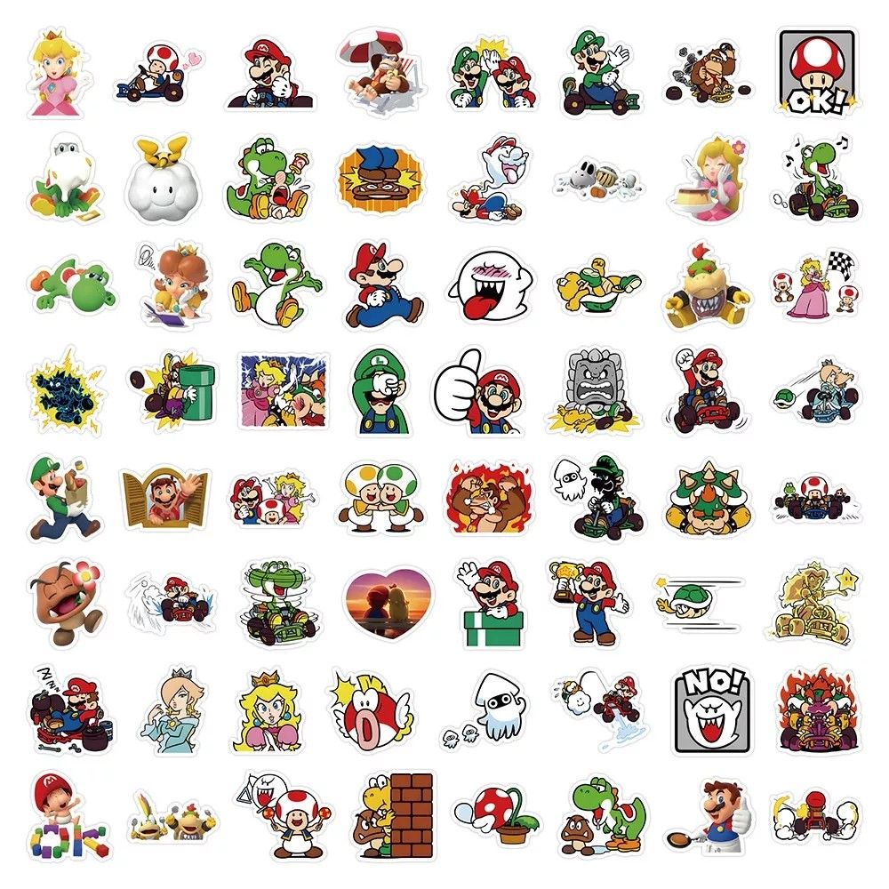 Super Mario Bros. Movie Stickers 100pcs - Decal Set For Luggage, Laptop,  Guitar