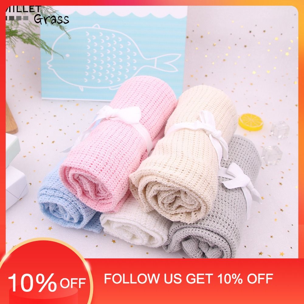 75x100cm Summer Cotton Baby Blankets 5 Candy Colors Infants Lightweight Travel Blankets Newborn Baby Bedding Swaddle Toddler Multiple Use Blanket