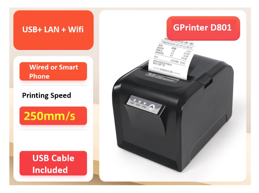 80mm POS Receipt/Kitchen Printer USB+LAN+WIFI Kyte Loyverse, Computers