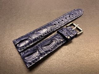 全新古董真鱷魚皮錶帶 20 x 16mm（For Vintage Rolex & Tudor) -  VSL02223