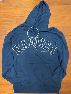 二手 Nautica hoodie 帽t 深藍色 大版型