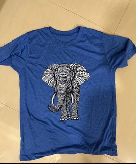 泰國帶回 t-shirt 幾何大象 螢光綠 全新未穿 買一送一