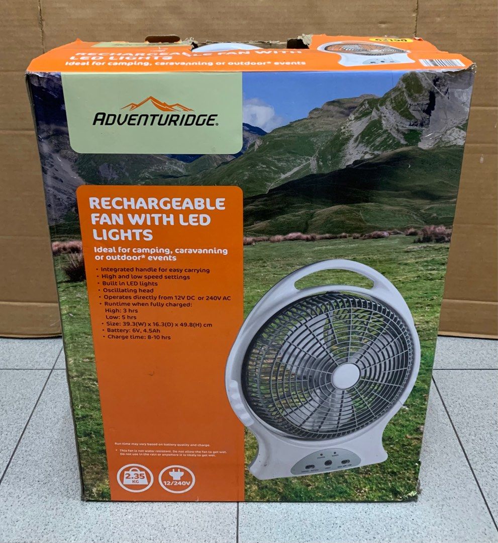 coleman rechargeable fan aldi