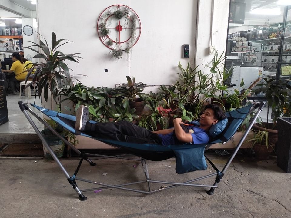 Adventuridge portable hammock with stand outlet