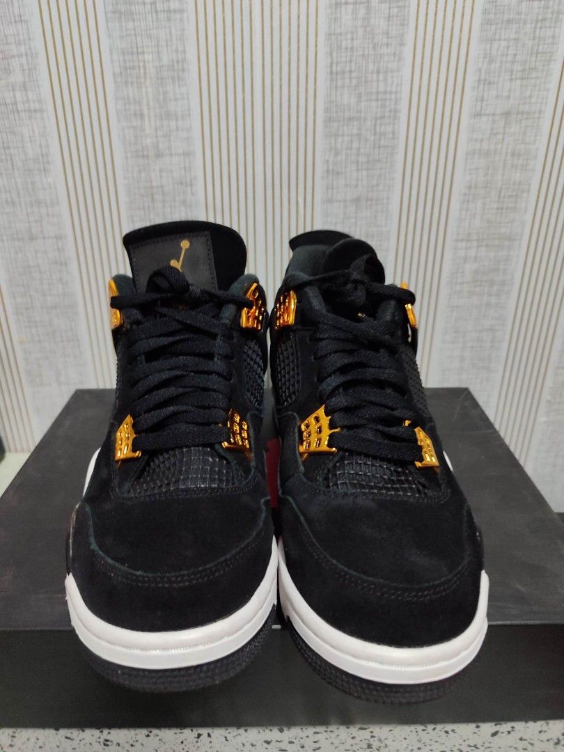 Air Jordan 4 Retro Black and Gold Men s Fashion Footwear