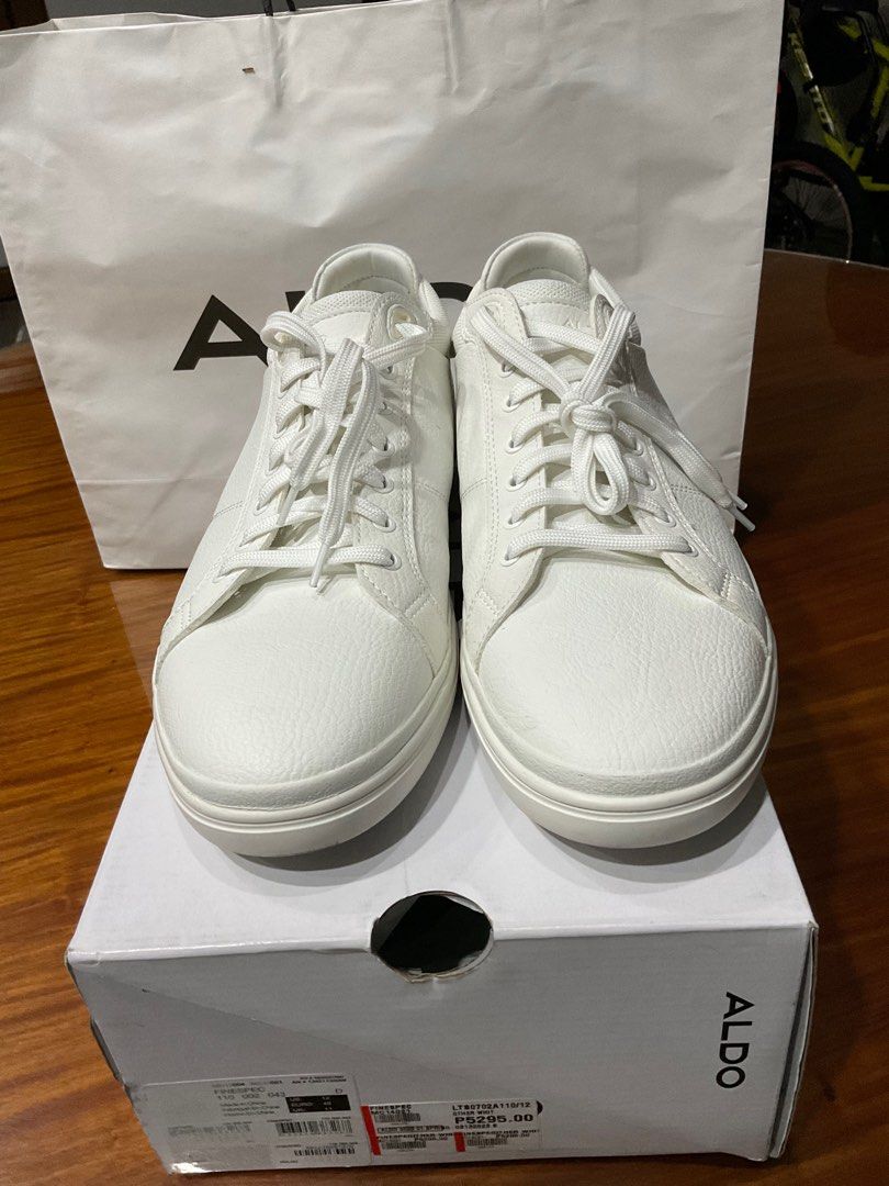 Aldo white leather store sneakers