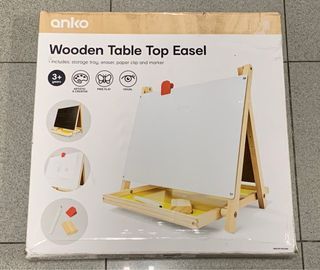 Anko Wooden Table Top Easel, Blackboard, Whiteboard