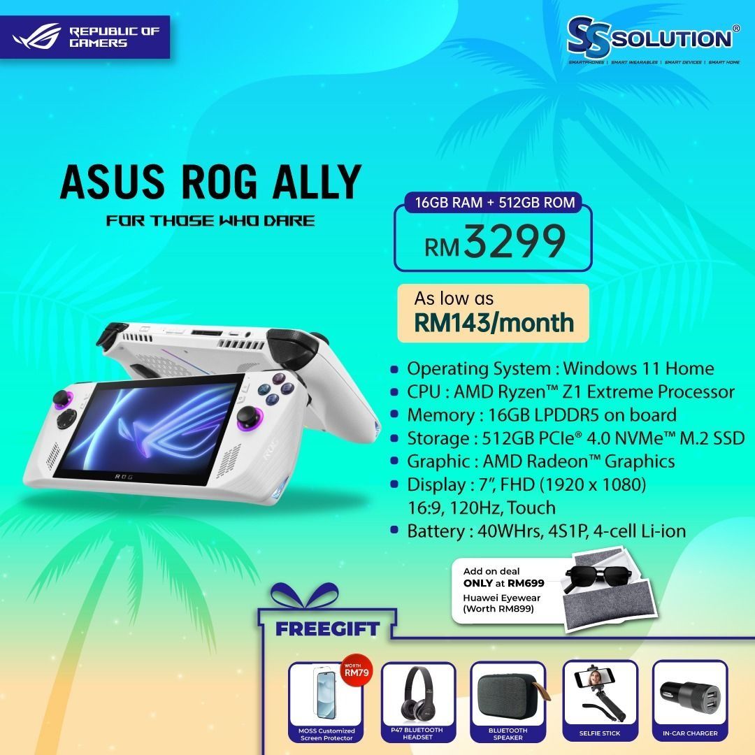 ASUS ROG Ally SSD 512 GB Specs