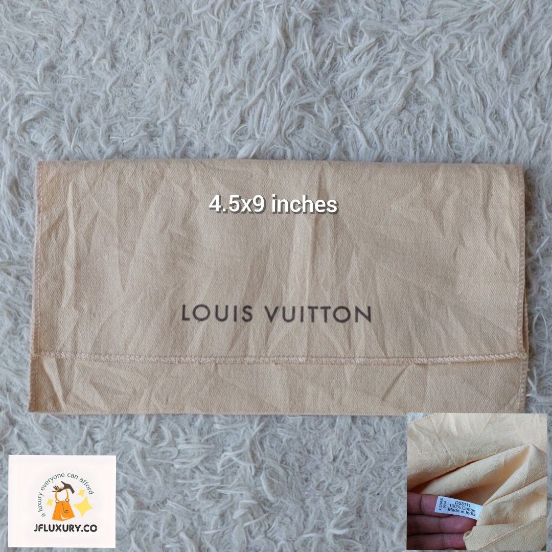 LOUIS VUITTON AUTHENTIC LONG WALLET (and other small leather accessories)  DUSTBAG WITH RECEIPT ENVELOPE (LV Gucci), Luxury, Bags & Wallets on  Carousell
