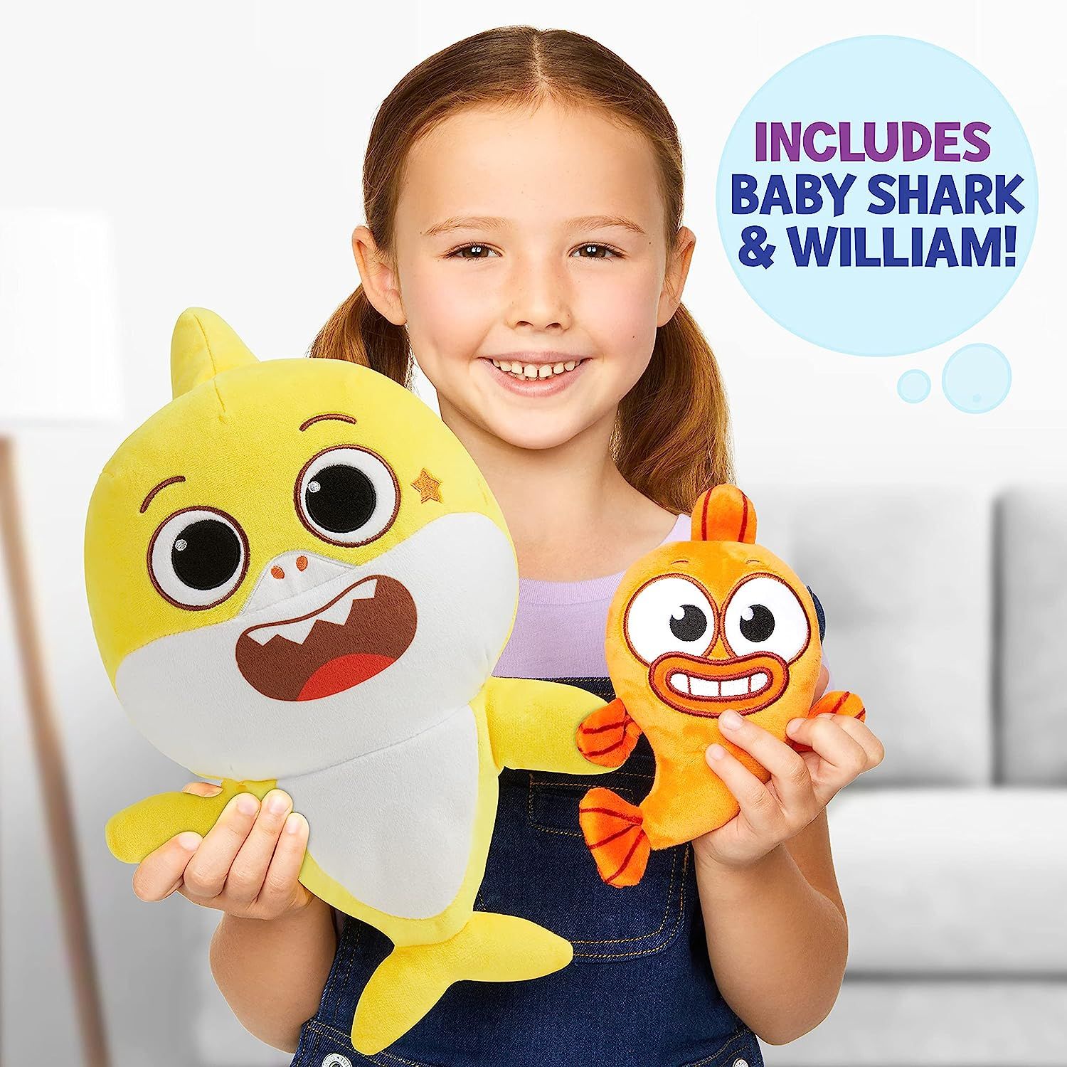 Baby Shark's Big Show! Sing & Swing Musical Plush Toys – 2-Pack