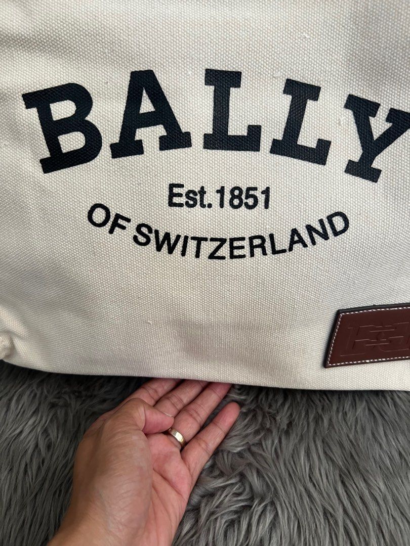Bally Canvas Tote Bag, Women's Fashion, Bags & Wallets, Shoulder Bags