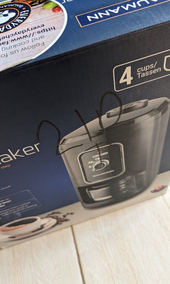 Baumann Grind and Brew Coffeemaker on Carousell