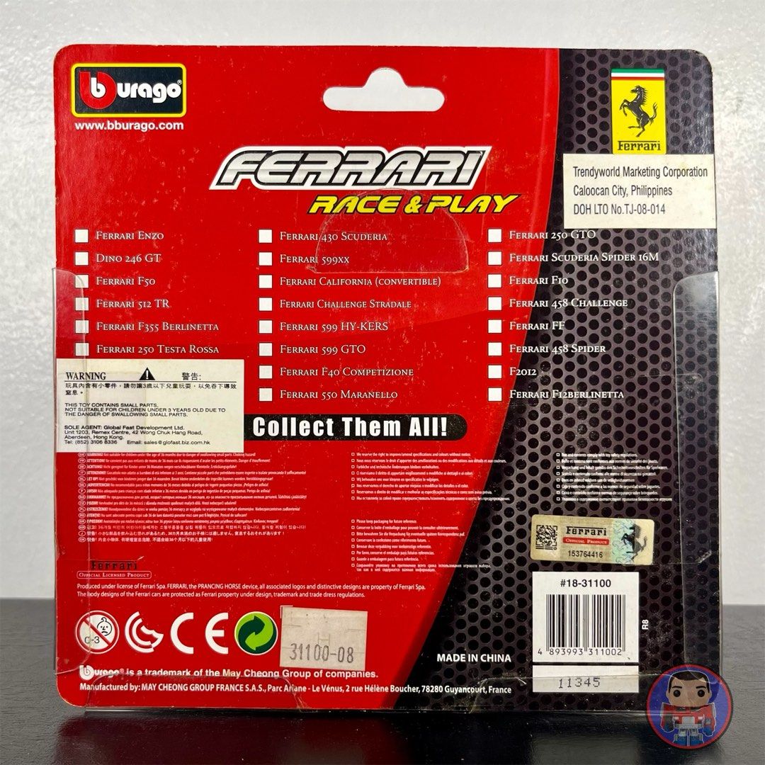 Bburago Ferrari Race And Play Ferrari F50 1 43 Scale Diecast Model