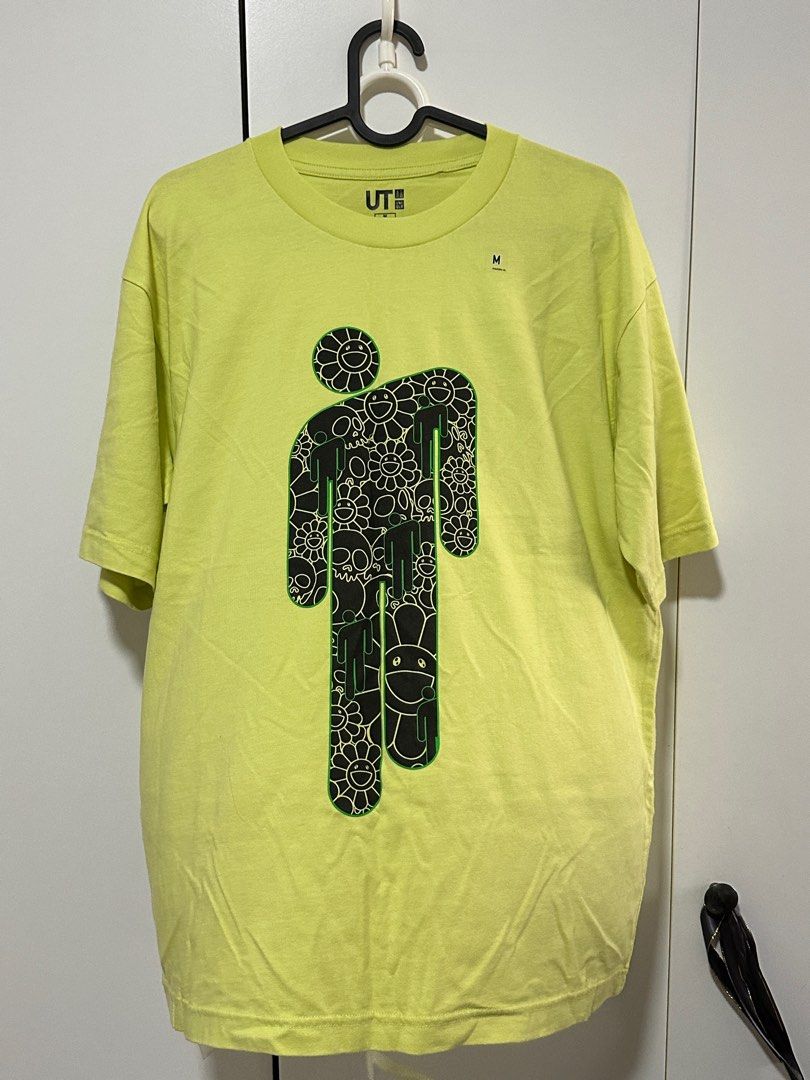 T-shirt Graphique UNIQLO UT Collection Billie Eilish Par Takashi Murakami En Orange Taille 13 - Parfait Pour Les Kids