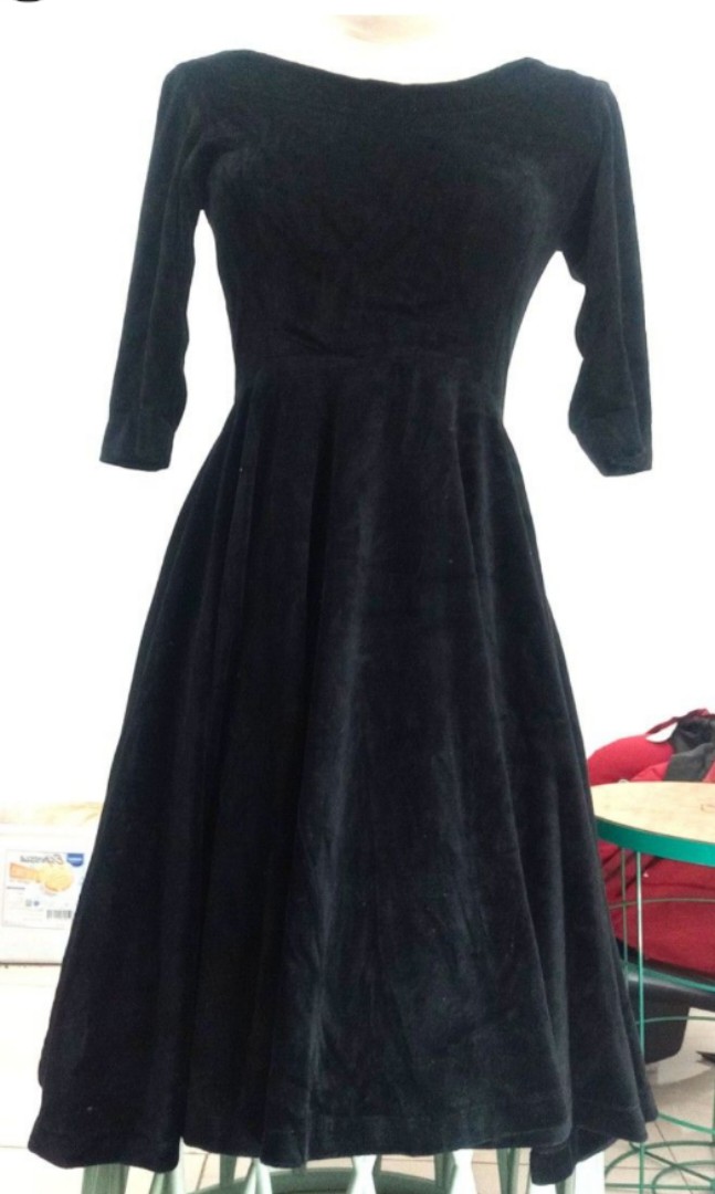 Black Dress Velvet on Carousell